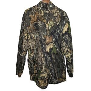 Men's Russell Outdoors Mock Neck Camo Fleece Pullover Size L